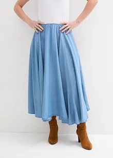Denimskjørt, High Waist, komfortlinning, bonprix
