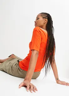 Off shoulder-topp i viskosemiks, bonprix