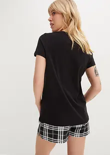 Kort pyjamas i 100% bomull, bonprix
