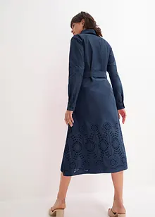 Skjortekjole med hullbroderi, bonprix