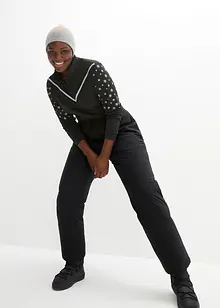 Varm bukse med fleecefôr og komfortlinning, vannavstøtende, bonprix