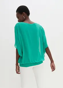 Chiffonbluse med topp under, bonprix