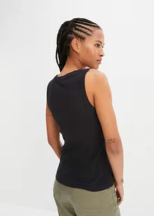 Ribbet topp i 100% økologisk bomull, bonprix