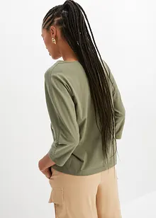 Topp av økologisk bomull, 3/4-lang arm, bonprix