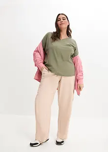 Topp av økologisk bomull, 3/4-lang arm, bonprix