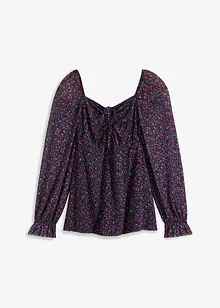 Mesh-topp med print, BODYFLIRT