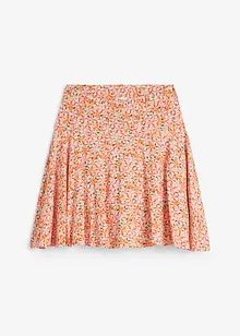 Kort High Waist-bukseskjørt med print og komfortlinning, bonprix