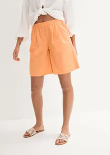 Vid shorts med legg og lin, med High Waist-komfortlinning, bonprix