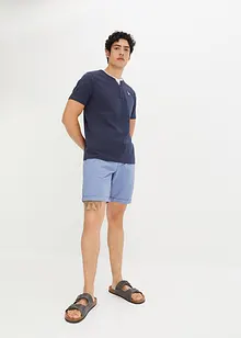 Henleyshirt, kort arm med dobbel look, av økologisk bomull, Regular Fit, bpc bonprix collection