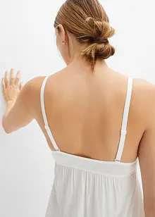 Neglisjé i viskose med nydelig hullbroderi, bonprix