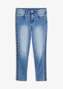 Skinny jeans med perle-applikasjon, bonprix