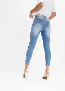 Skinny jeans med perle-applikasjon, bonprix