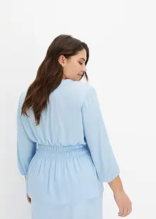 Satengbluse med smock, BODYFLIRT