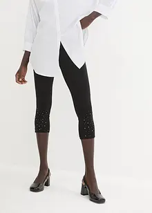 Capri-leggings med glitterstener, bonprix