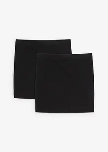 Trikot-skjørt med økologisk bomull og stretch (2-pack), bonprix