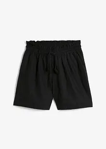 Paperbag-shorts i lin, bonprix