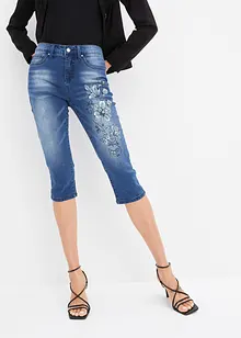 Capri-jeans med sommerfuglprint, bonprix