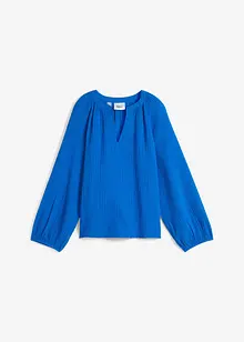 Musselin-bluse av bomull, bonprix