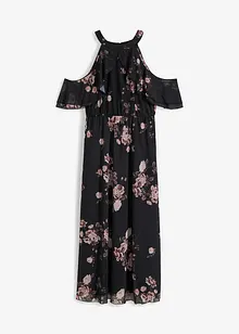 Mønstret maxikjole i mesh, bonprix