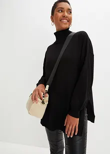 Høyhalset genser i viskosemiks, bonprix