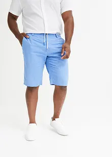 Chino-bermuda med lin og knytebånd, Regular Fit, bonprix