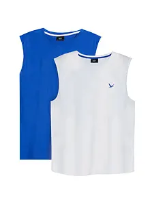 Singlet i 100% økologisk bomull (2-pack), bonprix
