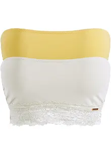 Bandeau-BH med økologisk bomull (2-pack), bonprix