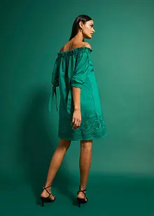 Off shoulder-kjole i 100% bomull, bonprix