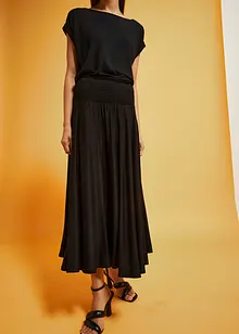 Jerseyskjørt i lett viskose, bonprix