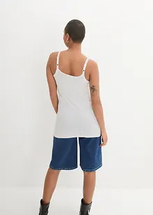 Lang singlet av økologisk bomull, 2-pack, bonprix