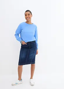 High Waist stretchskjørt med komfortlinning, bonprix