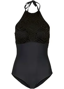 Medium shape-badedrakt med blonde, bonprix