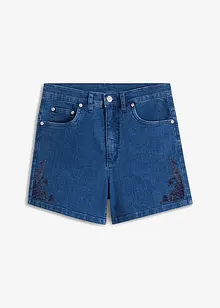 High Waist-shorts med broderi, BODYFLIRT boutique