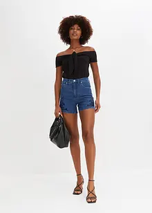 High Waist-shorts med broderi, BODYFLIRT boutique