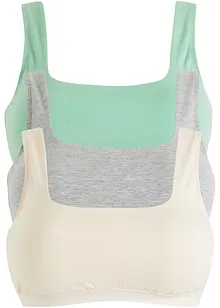 Bustier med økologisk bomull (3-pack), bonprix