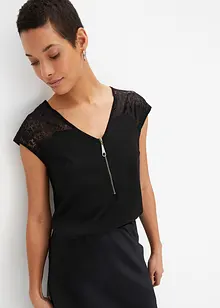 Topp med blondebesetning, bonprix