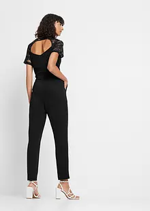 Jumpsuit med blonde, bonprix