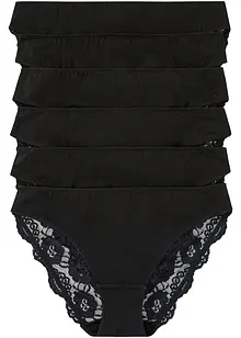 Truse med blonder (6-pack), bonprix