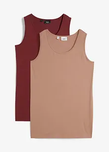 Lang singlet (2-pack), bonprix