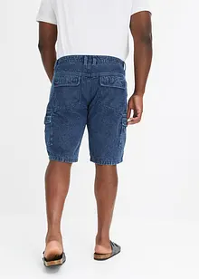 Cargo-jeansbermuda av økologisk bomull, Loose Fit, RAINBOW