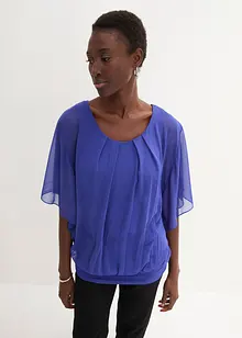 Chiffonbluse med topp under, bonprix