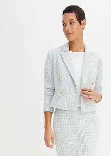 Bouclé-blazer med resirkulert polyester, BODYFLIRT