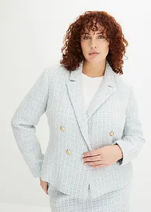 Bouclé-blazer med resirkulert polyester, BODYFLIRT