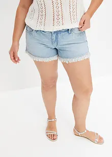 Jeansshorts med strass-frynser, BODYFLIRT