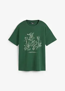 T-skjorte med print av økologisk bomull, bonprix