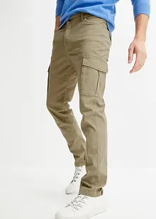 Slim Fit-bukse med stretch og cargolommer, Straight, bonprix