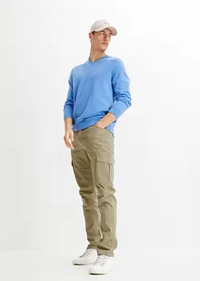 Slim Fit-bukse med stretch og cargolommer, Straight, bonprix