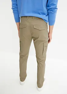 Slim Fit-bukse med stretch og cargolommer, Straight, bonprix