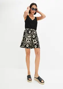 Vid crinkle-shorts med High Waist-komfortlinning, bpc bonprix collection