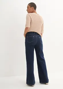 Wide Leg-jeans Mid Waist, komfortlinning, bonprix